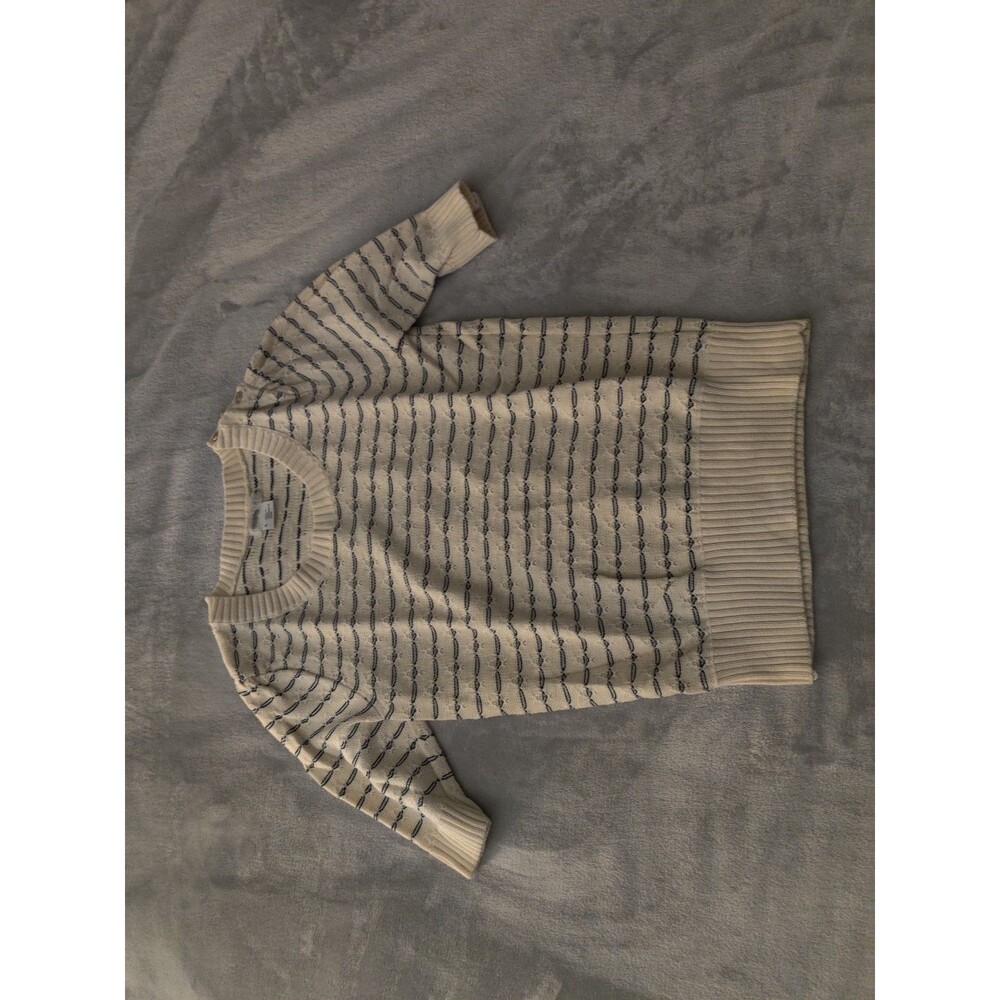 Cooperative Sweater size small cream with navy accents